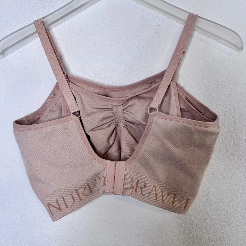 KINDRED BRAVELY Sublime Nursing‎ Bra Large Beige Seamless Wirefree Comfort